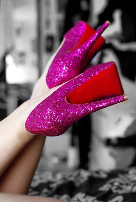 soulier bleu ou rose